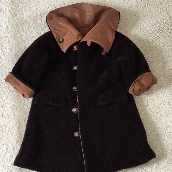 GORGEOUS Toff Togs (European Brand) REVERSIBLE Swing Long Coat Kids 4to 6